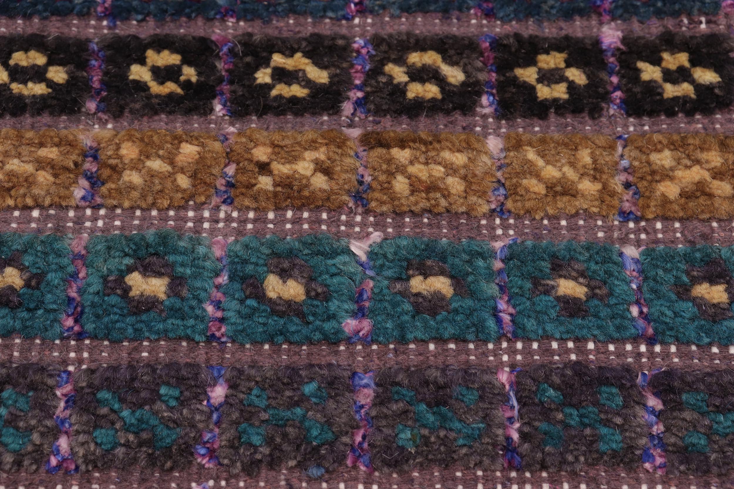 handmade Geometric Berjusta Purple Blue Hand Knotted RECTANGLE WOOL&SILK area rug 9' x 12'