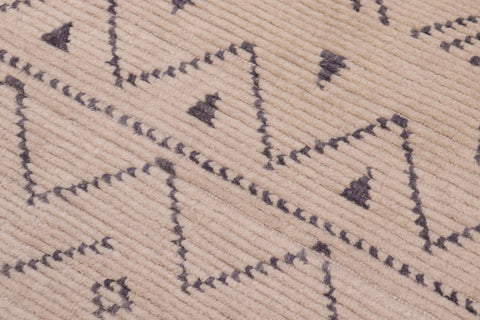 handmade Geometric Berjusta Beige Gray Hand Knotted RECTANGLE 100% WOOL area rug 8' x 10'