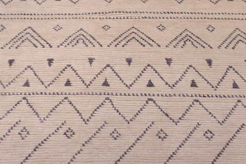handmade Geometric Berjusta Beige Gray Hand Knotted RECTANGLE 100% WOOL area rug 8' x 10'