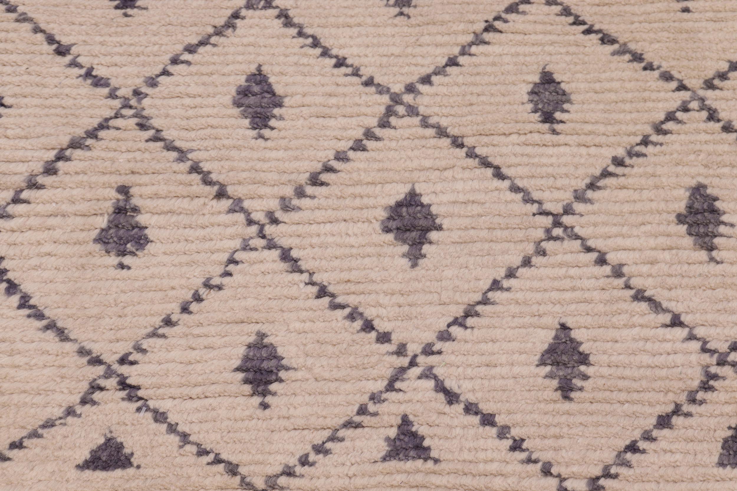 handmade Geometric Berjusta Beige Gray Hand Knotted RECTANGLE 100% WOOL area rug 8' x 10'