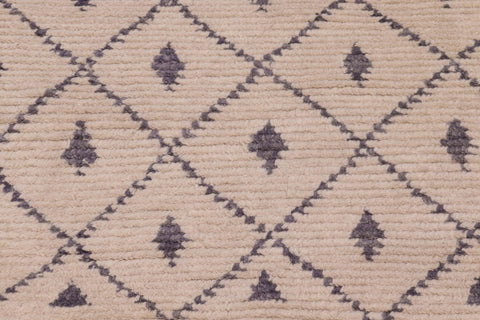 handmade Geometric Berjusta Beige Gray Hand Knotted RECTANGLE 100% WOOL area rug 8' x 10'