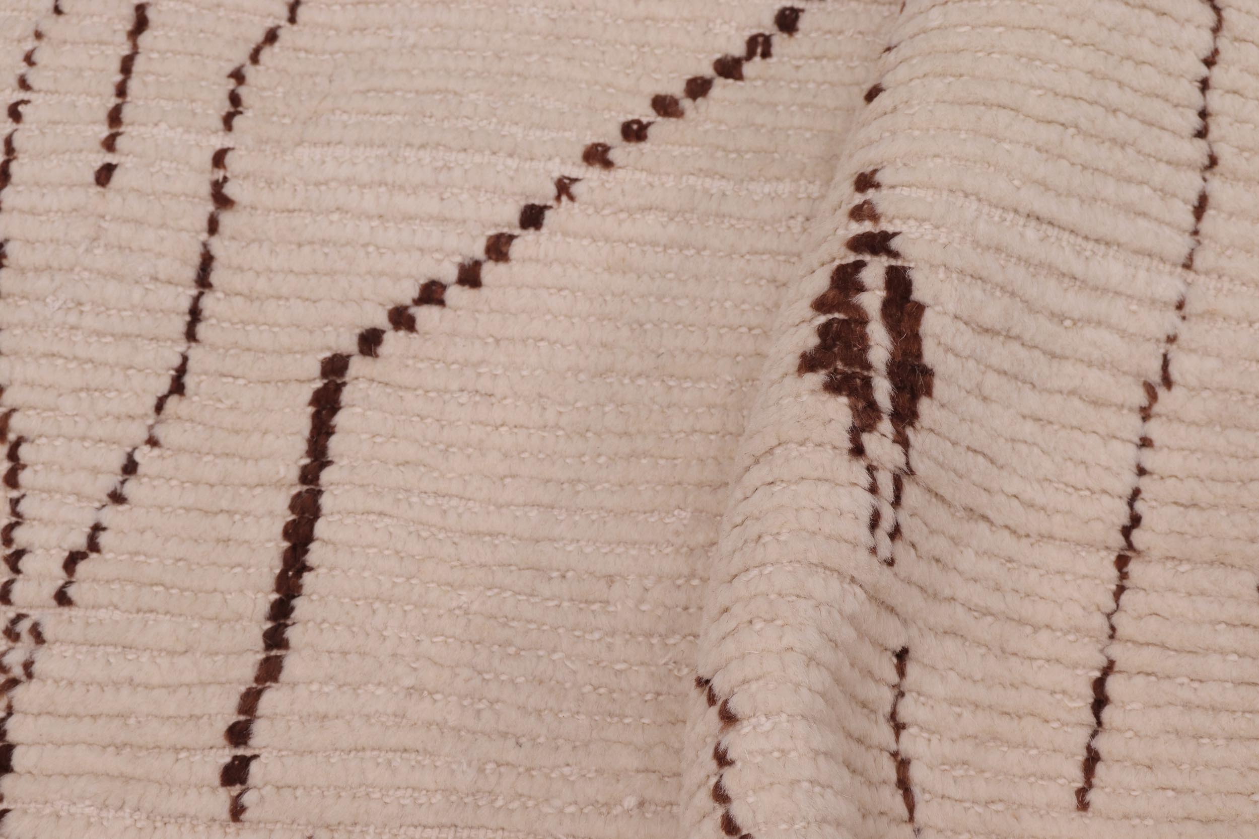 handmade Geometric Berjusta Beige Brown Hand Knotted RECTANGLE 100% WOOL area rug 8' x 10'