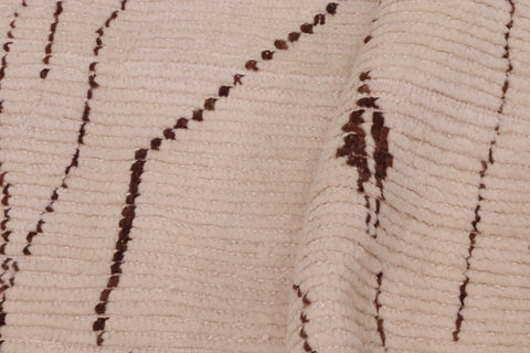 handmade Geometric Berjusta Beige Brown Hand Knotted RECTANGLE 100% WOOL area rug 8' x 10'