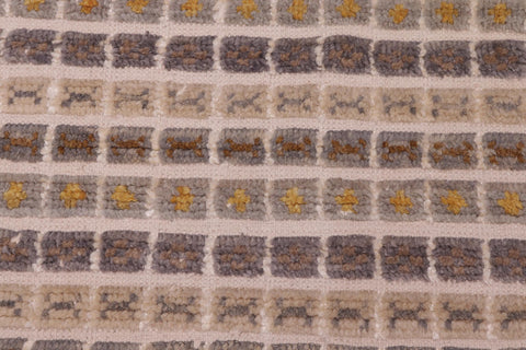 handmade Geometric Berjusta Gray Blue Hand Knotted RECTANGLE WOOL&SILK area rug 8' x 10'