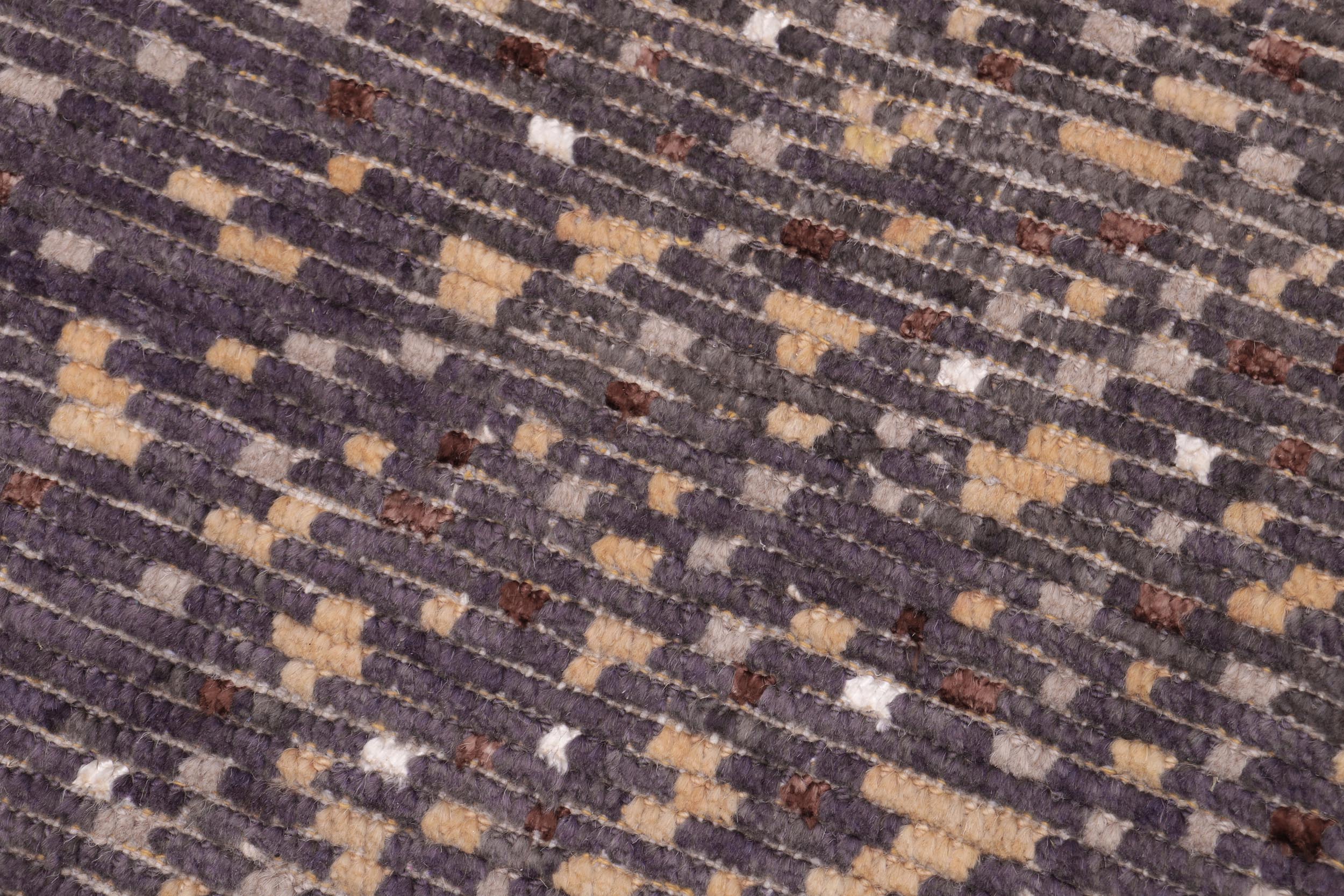 handmade Geometric Berjusta Orange Gray Hand Knotted RECTANGLE WOOL&SILK area rug 5' x 8'