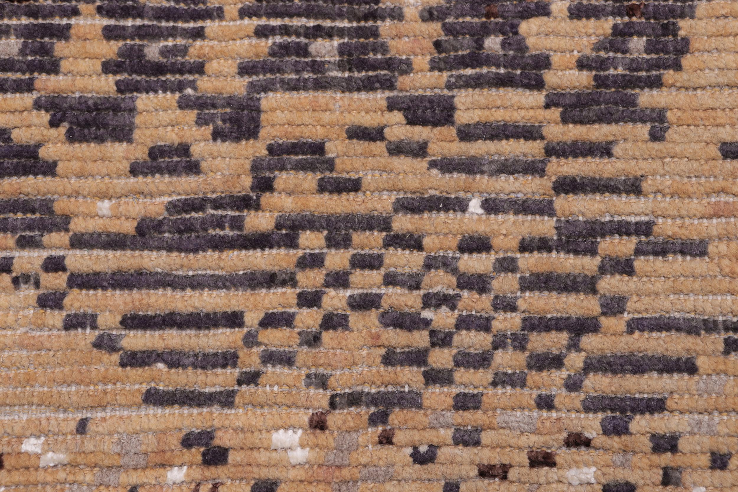 handmade Geometric Berjusta Orange Gray Hand Knotted RECTANGLE WOOL&SILK area rug 5' x 8'