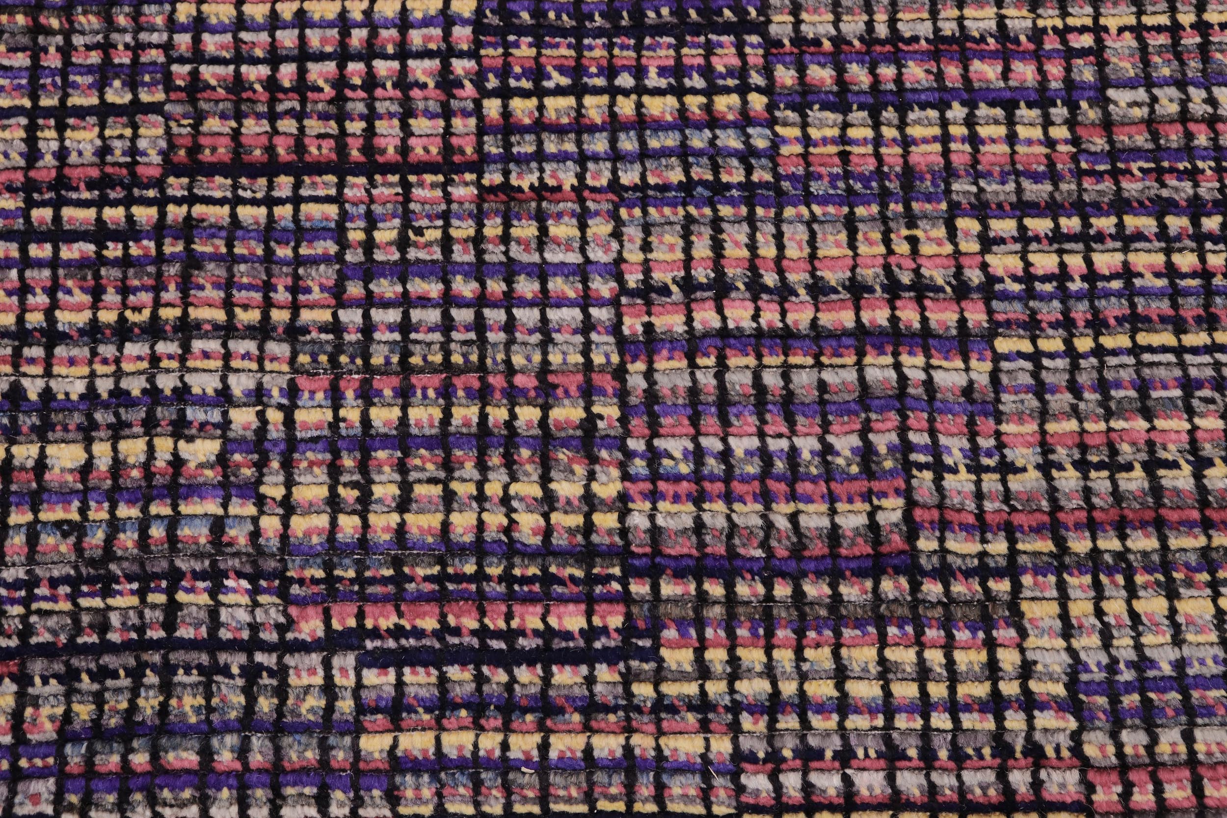 handmade Geometric Berjusta Black Gold Hand Knotted RECTANGLE 100% WOOL area rug 6' x 9'