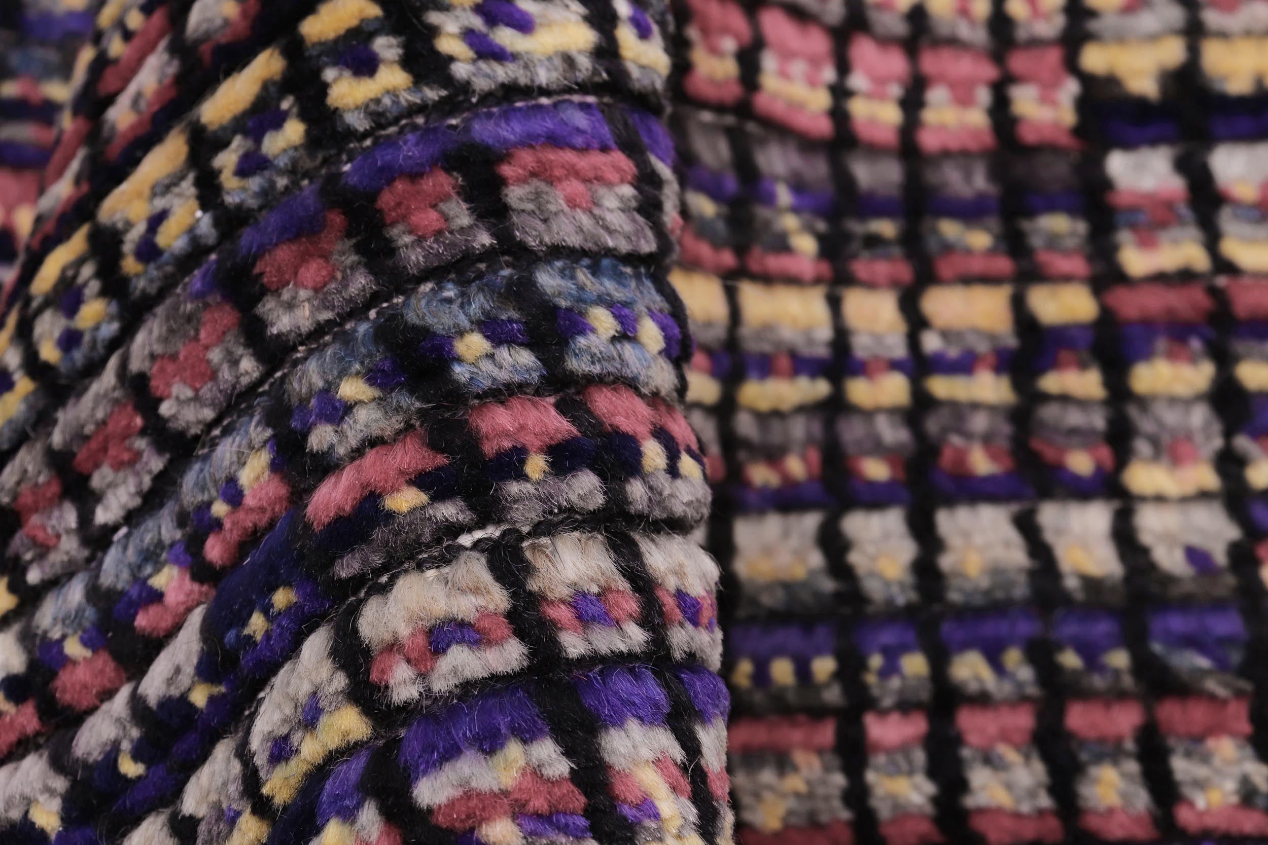 handmade Geometric Berjusta Black Gold Hand Knotted RECTANGLE 100% WOOL area rug 6' x 9'