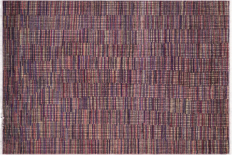 handmade Geometric Berjusta Black Gold Hand Knotted RECTANGLE 100% WOOL area rug 6' x 9'