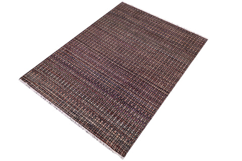 handmade Geometric Berjusta Black Rust Hand Knotted RECTANGLE 100% WOOL area rug 5' x 7'