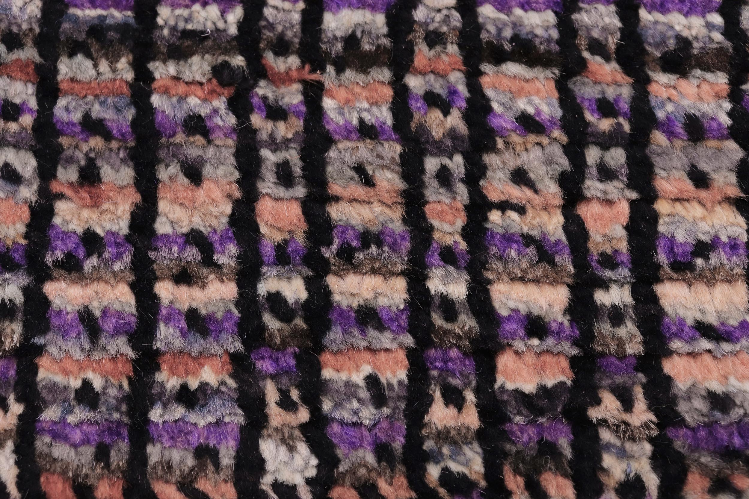handmade Geometric Berjusta Black Rust Hand Knotted RECTANGLE 100% WOOL area rug 5' x 7'
