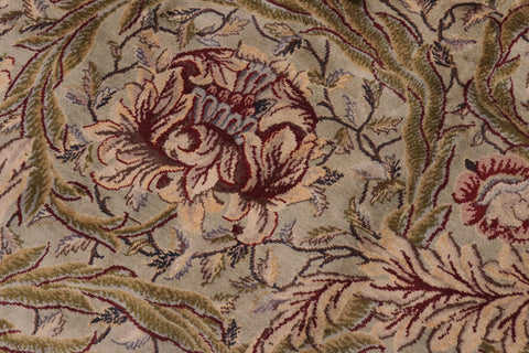 handmade Transitional Marry Gold Green Beige Hand Knotted RECTANGLE 100% WOOL area rug 10x14