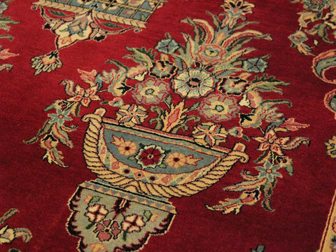 handmade Traditional Tabriz Red Black Hand Knotted RECTANGLE 100% WOOL area rug 10x15