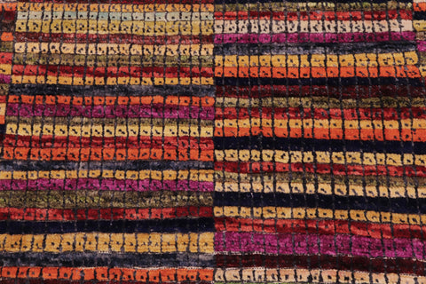 handmade Geometric Berjusta Rust Blue Hand Knotted RECTANGLE 100% WOOL area rug 9' x 12'