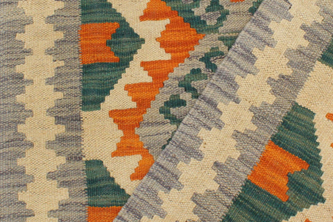 handmade Geometric Kilim Rust Purple Hand-Woven RECTANGLE 100% WOOL area rug 2' x 3'