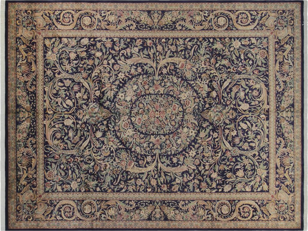 handmade Traditional Kala Bage Blue Red Hand Knotted RECTANGLE 100% WOOL area rug 10x14