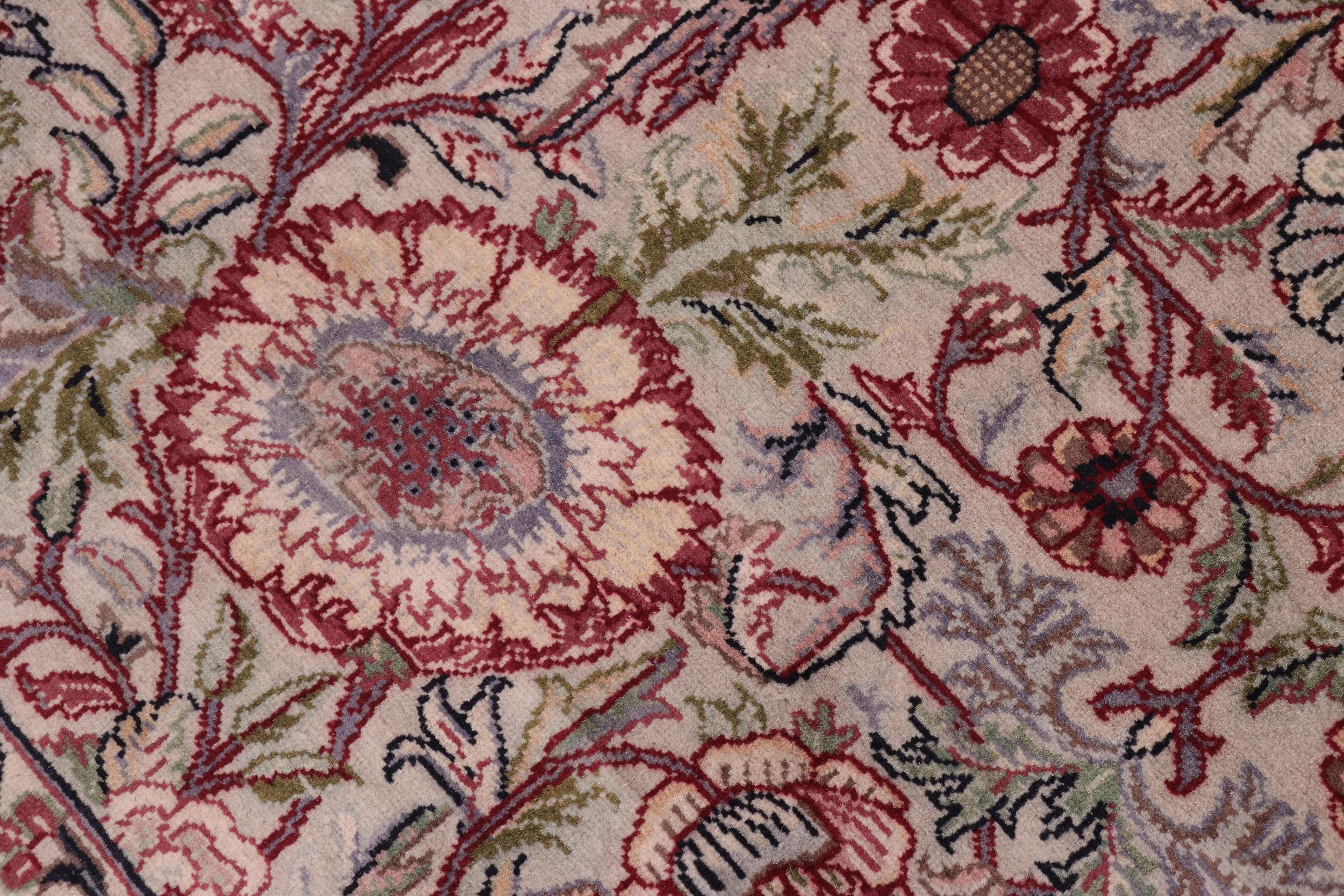 handmade Transitional Rosheen Gray Gray Hand Knotted RECTANGLE 100% WOOL area rug 10x14