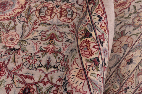 handmade Transitional Rosheen Gray Gray Hand Knotted RECTANGLE 100% WOOL area rug 10x14