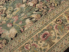 handmade Traditional Inkalab Black Beige Hand Knotted RECTANGLE 100% WOOL area rug 10x14