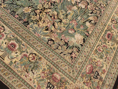 handmade Traditional Inkalab Black Beige Hand Knotted RECTANGLE 100% WOOL area rug 10x14