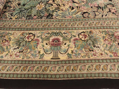 handmade Traditional Inkalab Black Beige Hand Knotted RECTANGLE 100% WOOL area rug 10x14