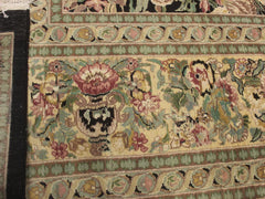 handmade Traditional Inkalab Black Beige Hand Knotted RECTANGLE 100% WOOL area rug 10x14