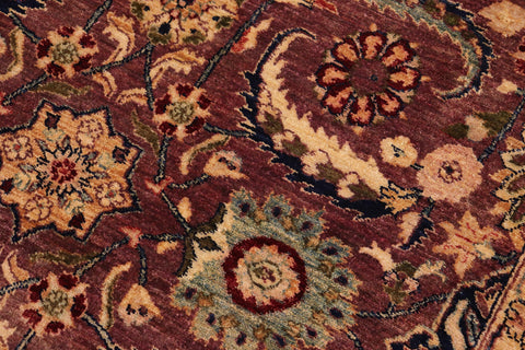 handmade Transitional Lahore Brown Blue Hand Knotted RECTANGLE 100% WOOL area rug 10' x 14'
