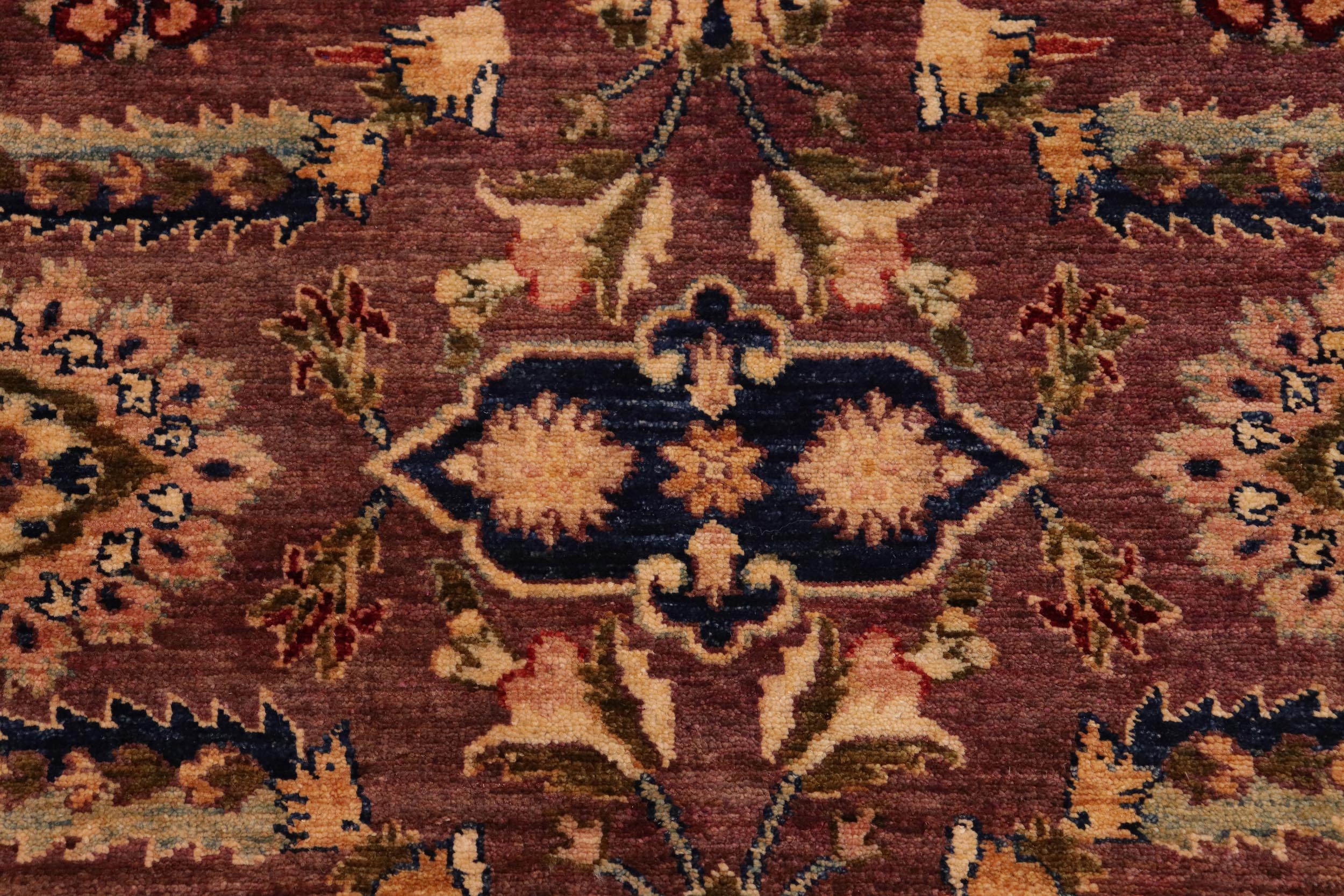 handmade Transitional Lahore Brown Blue Hand Knotted RECTANGLE 100% WOOL area rug 10' x 14'