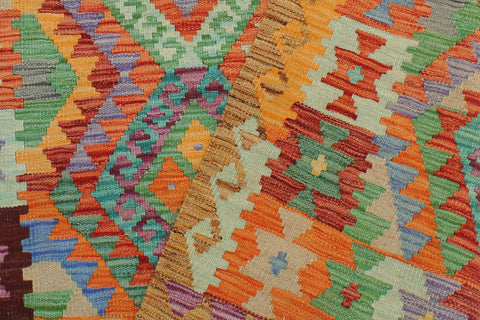 handmade Geometric Kilim Rust Brown Hand-Woven RECTANGLE 100% WOOL area rug 3 x 5
