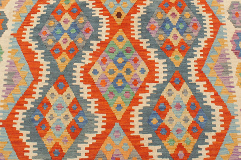 handmade Geometric Kilim Rust Beige Hand-Woven RECTANGLE 100% WOOL area rug 4 x 6