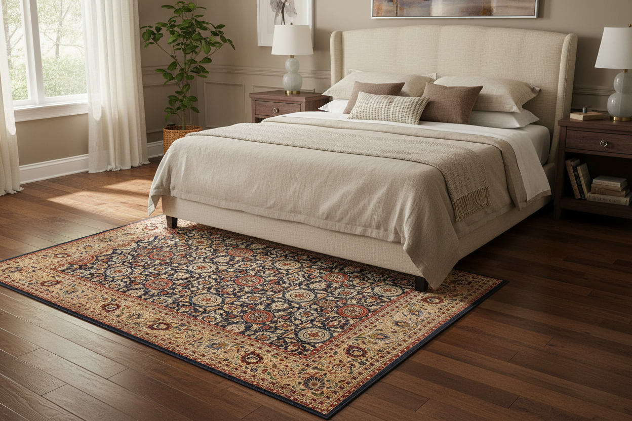 handmade Transitional Agra Tabriz Blue Tan Hand Knotted RECTANGLE 100% WOOL area rug 10 x 14