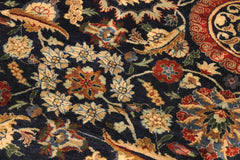 Vintage Agra Tabriz Johanna Blue/Tan Wool Rug - 10'3''X14'6''