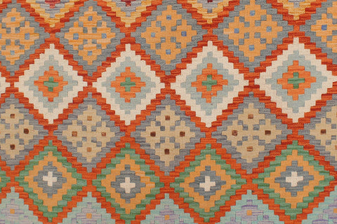 handmade Geometric Kilim Rust Beige Hand-Woven RECTANGLE 100% WOOL area rug 6 x 8