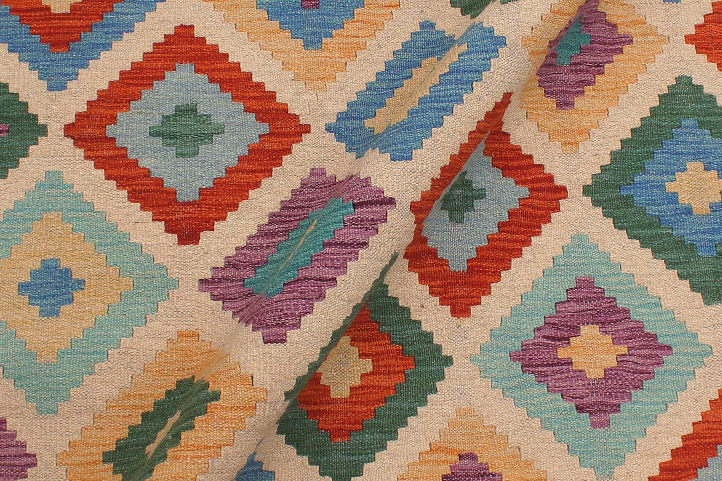 handmade Geometric Kilim Beige Gray Hand-Woven RECTANGLE 100% WOOL area rug 6 x 8