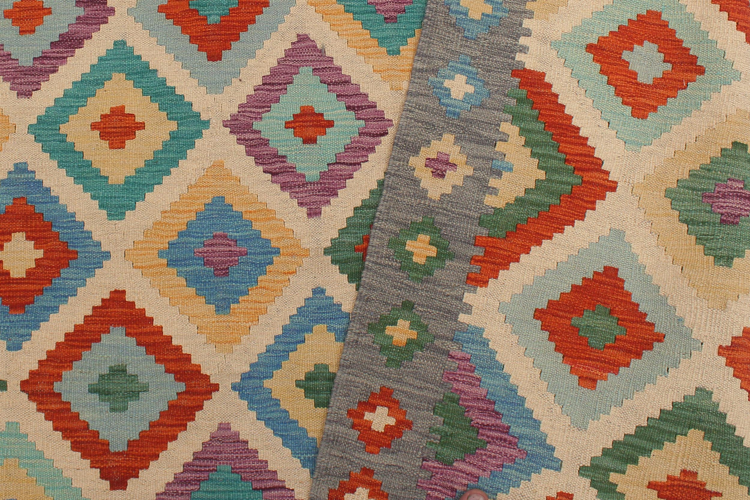 handmade Geometric Kilim Beige Gray Hand-Woven RECTANGLE 100% WOOL area rug 6 x 8