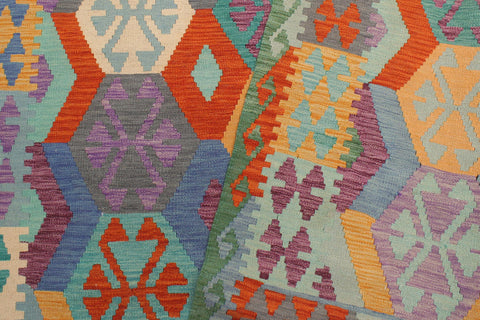 handmade Geometric Kilim Gray Green Hand-Woven RECTANGLE 100% WOOL area rug 6 x 8