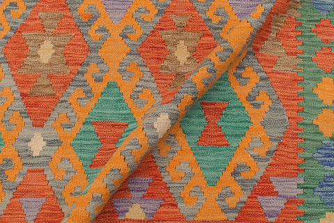 handmade Geometric Kilim Gray Blue Hand-Woven RECTANGLE 100% WOOL area rug 5 x 7