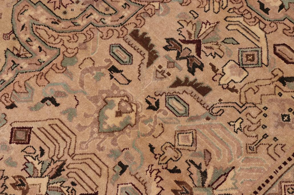 handmade Traditional  Tan Gold Hand Knotted RECTANGLE 100% WOOL area rug 10'X14'