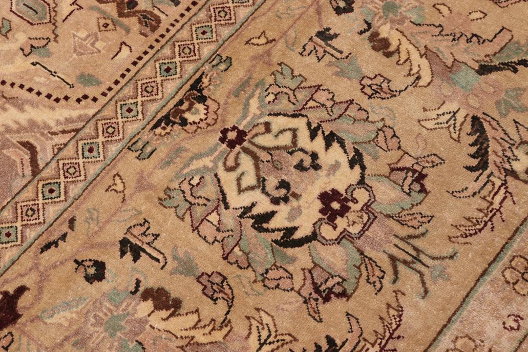 handmade Traditional  Tan Gold Hand Knotted RECTANGLE 100% WOOL area rug 10'X14'