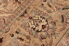 handmade Traditional  Tan Gold Hand Knotted RECTANGLE 100% WOOL area rug 10'X14'