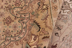 handmade Traditional  Tan Gold Hand Knotted RECTANGLE 100% WOOL area rug 10'X14'