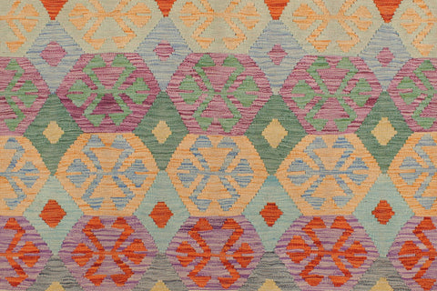 handmade Geometric Kilim Blue Gray Hand-Woven RECTANGLE 100% WOOL area rug 5 x 7