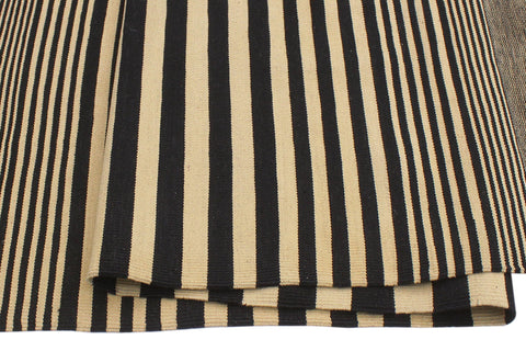 handmade Modern Kilim Beige Black Hand-Woven RECTANGLE 100% WOOL area rug 6 x 8