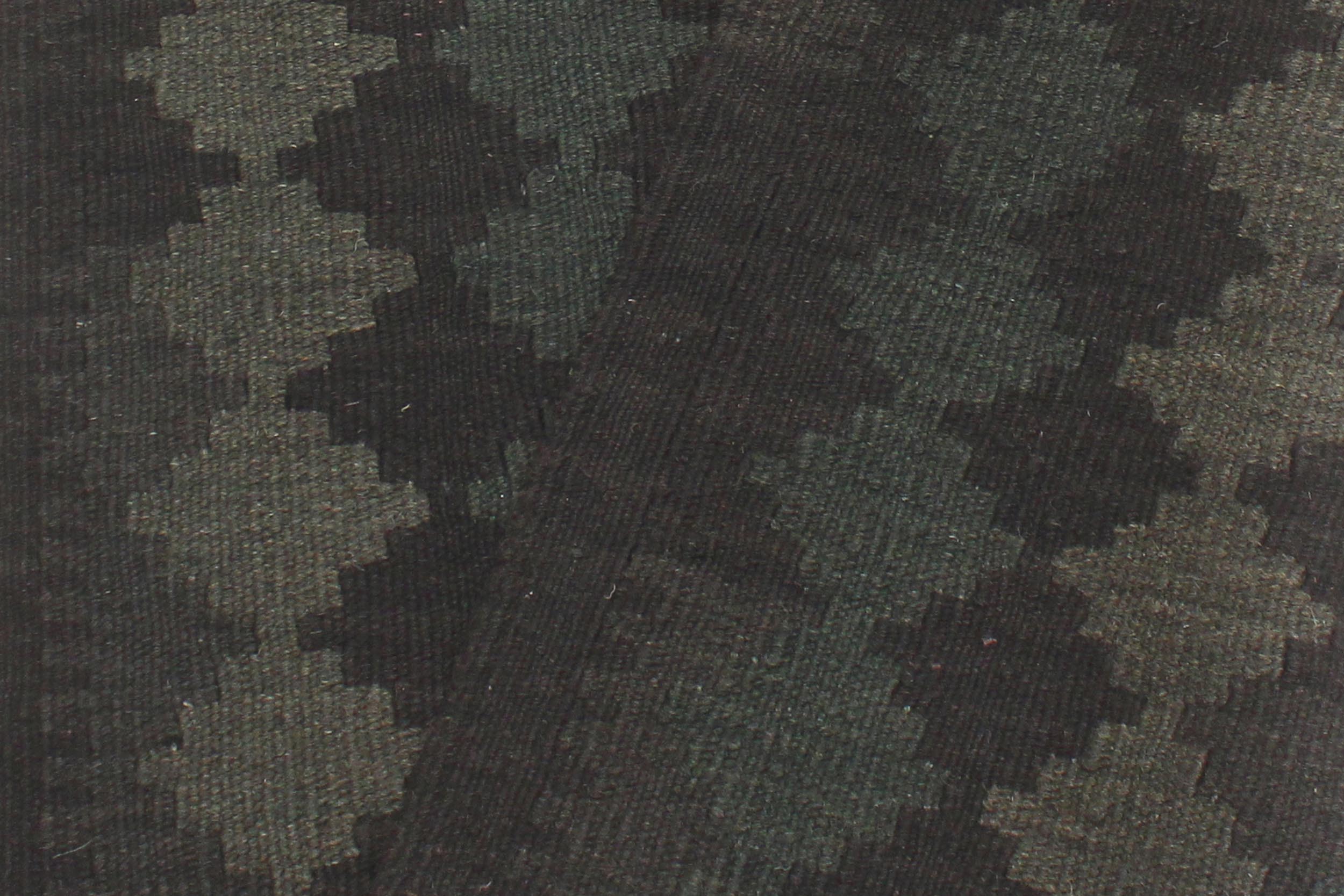 handmade Modern Kilim Black Green Hand-Woven RUNNER 100% WOOL area rug 3 x 8