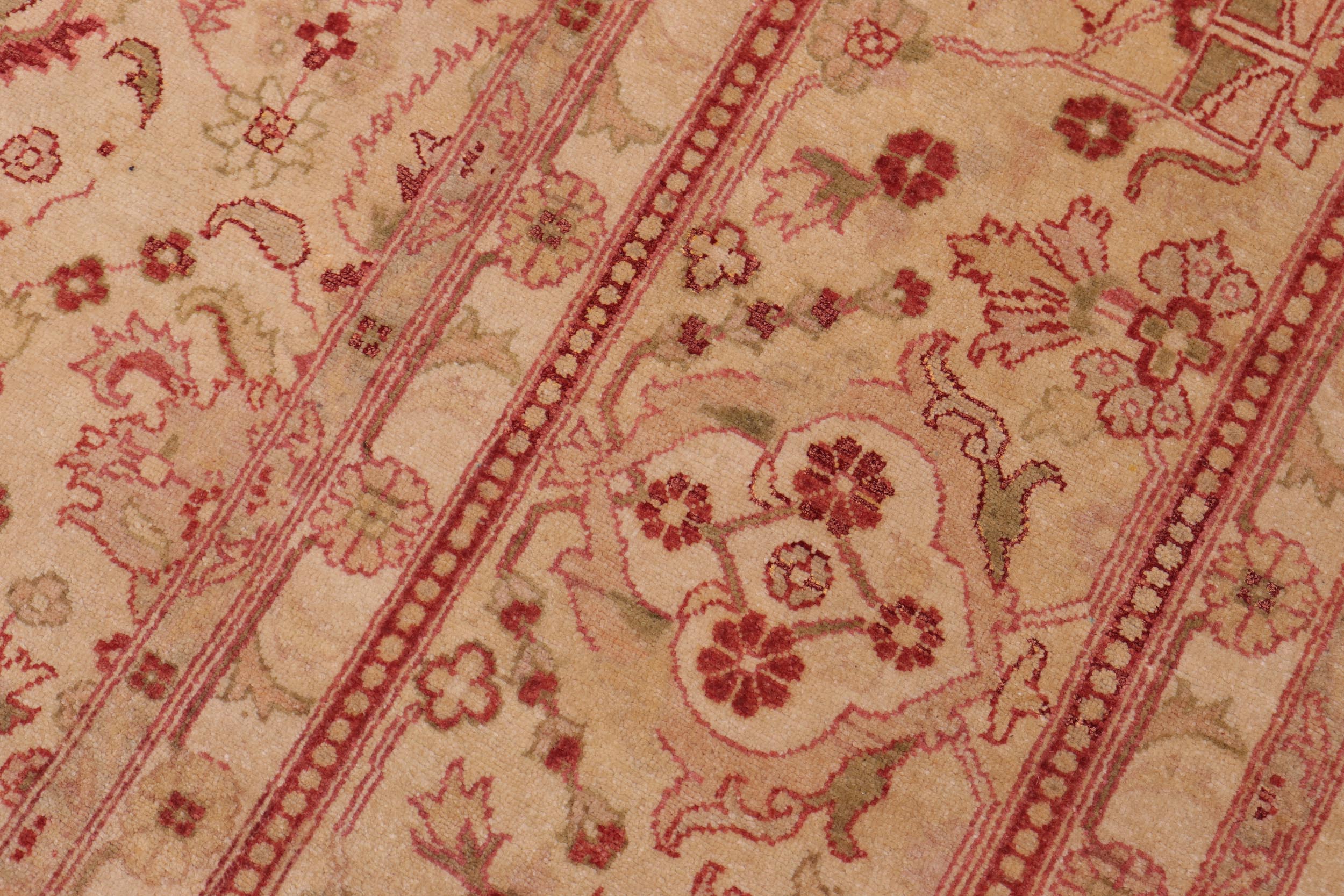 handmade Transitional Lahore Gold Gold Hand Knotted RECTANGLE 100% WOOL area rug 10' x 14'