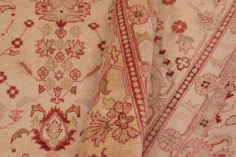 handmade Transitional Lahore Gold Gold Hand Knotted RECTANGLE 100% WOOL area rug 10' x 14'