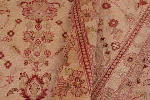 handmade Traditional Lahore Gold Gold Hand Knotted RECTANGLE 100% WOOL area rug 10'X14'