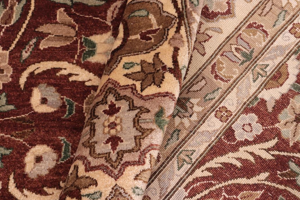 handmade Traditional Lahore Copper Tan Hand Knotted RECTANGLE 100% WOOL area rug 10'X14'