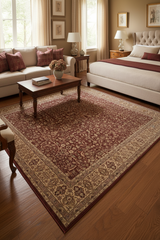 handmade Traditional Lahore Copper Tan Hand Knotted RECTANGLE 100% WOOL area rug 10'X14'