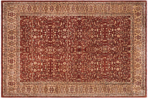 handmade Transitional Lahore Copper Tan Hand Knotted RECTANGLE 100% WOOL area rug 10' x 14'
